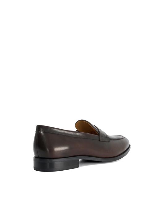 Dune Black Skylers Wf Leather Loafers for men