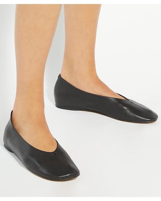 Dune Blue Highcut Ballet Flats