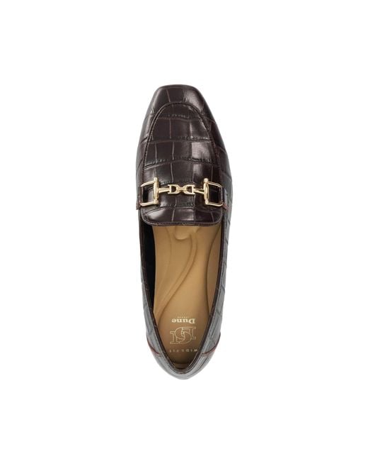 Dune Black Wf Grained Hardware-Detail Loafers