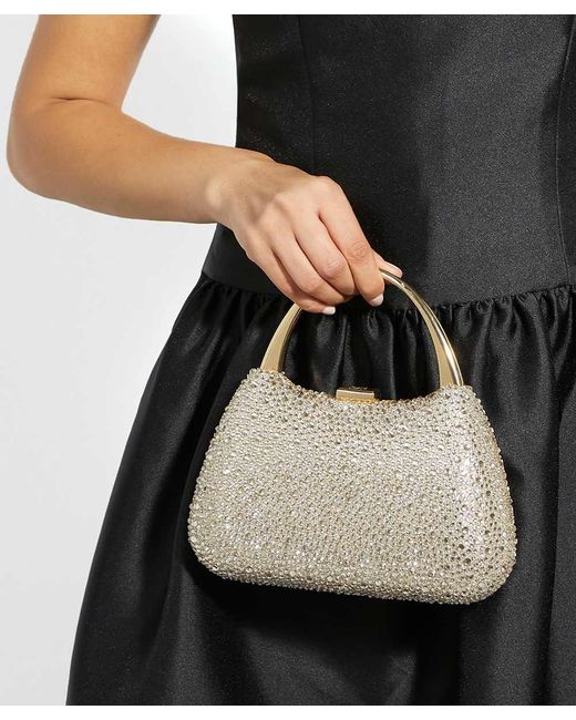 Dune Natural Beamings Handle Embellished Bag