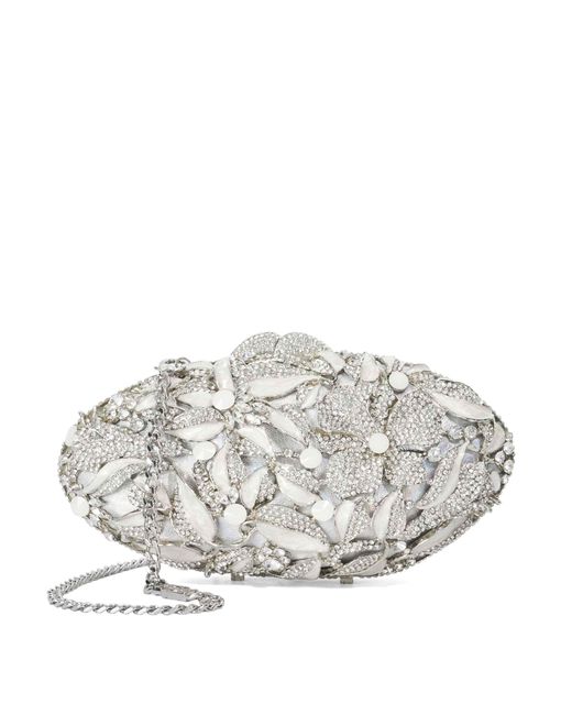 Dune Gray Brides Embellished Hard Case Clutch