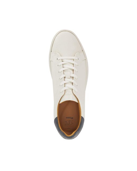 Dune White Traces Lace-Up Trainers for men