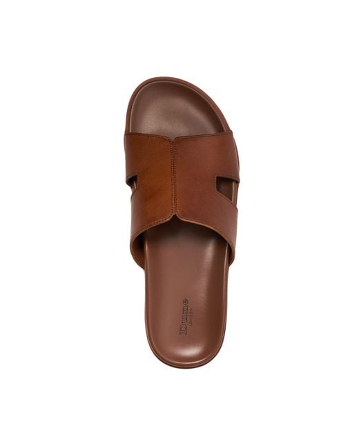 Dune Brown Insight Leather Sandals for men