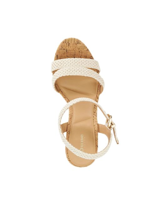 Dune Metallic Wf Kipling Cork Wedge Sandals