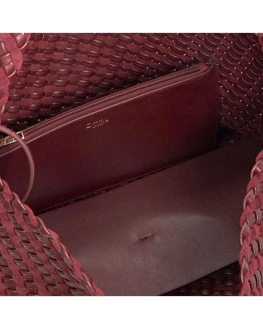Dune Purple Deliberate L Woven Shoulder Bag