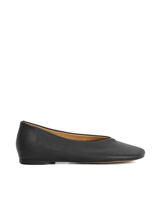 Dune Blue Highcut Ballet Flats