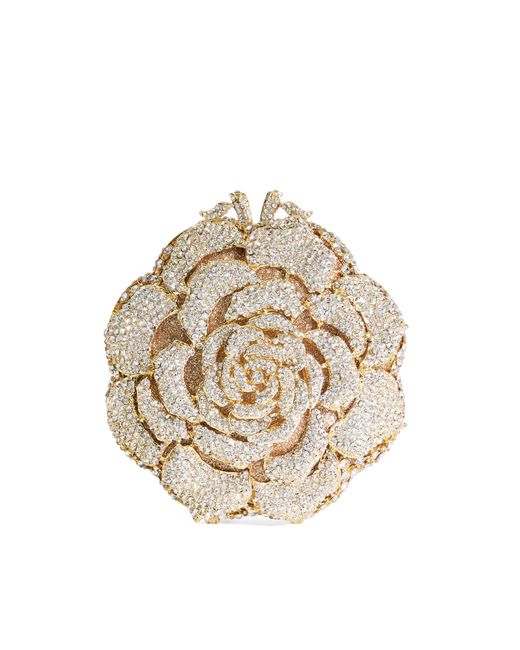 Dune Metallic Bling Floral Diamante Embellished Clutch