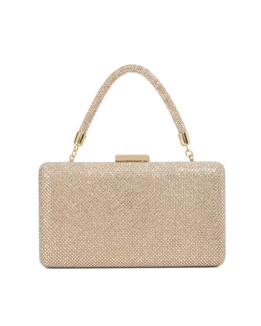 Dune Natural Beaut Diamante Handle Evening Bag