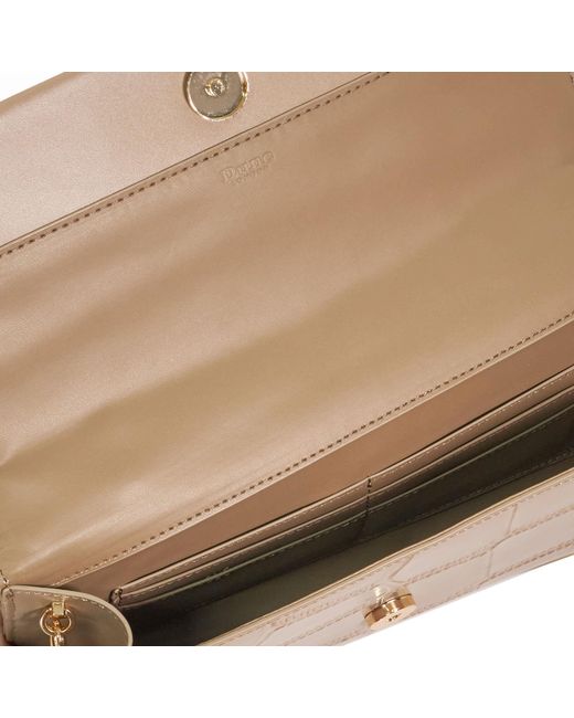 Dune Natural Edited Top Handle Snake-Effect Bag