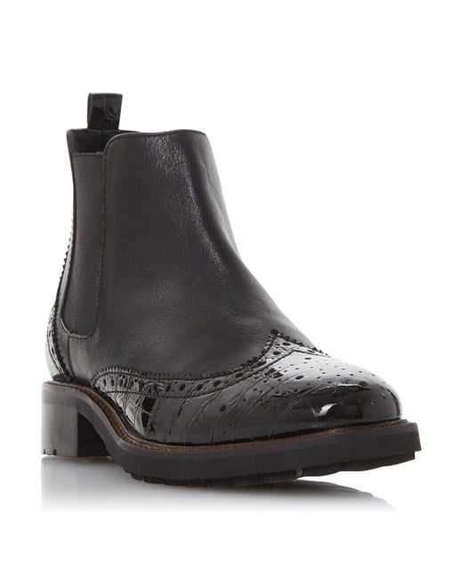 dune quarter snakeskin chelsea boots