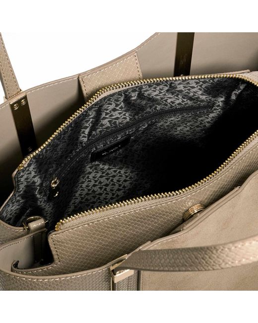 Dune Brown Dorry Textured Tote Bag