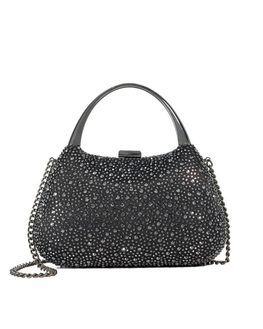Dune Black Beamings Handle Embellished Bag