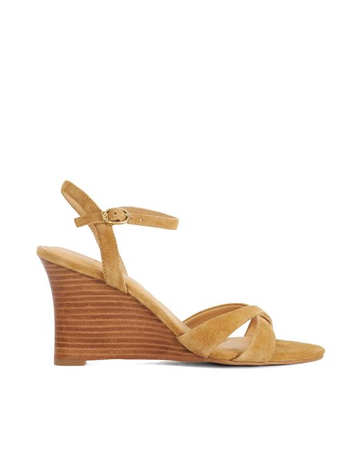 Dune Metallic Kalans Wedge Sandals