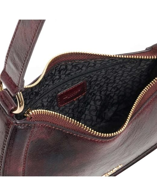 Dune Purple Direction Chain Detail Shoulder Bag