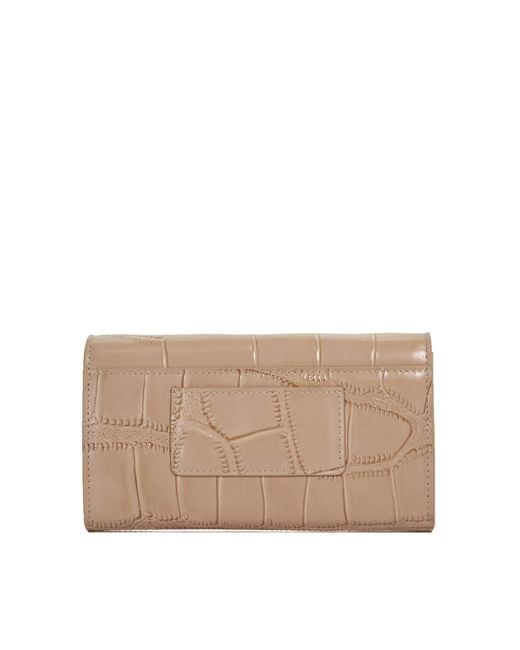 Dune Natural Showmance Chain Handle Turn Lock Bag