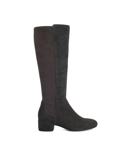 Dune Black Tayla Stretch Knee-High Boots