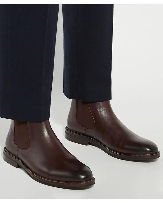 Dune Maisen Wf Wide Fit Leather Formal Chelsea Boots in Brown for Men ...