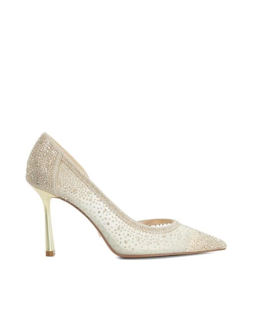 Dune Metallic Cristelle Mesh Embellished Court Shoes