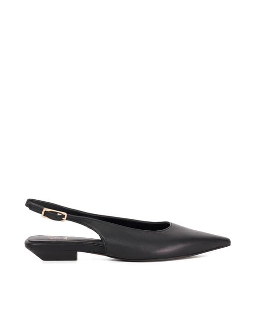 Dune Black Hostess Suede Sling Backs