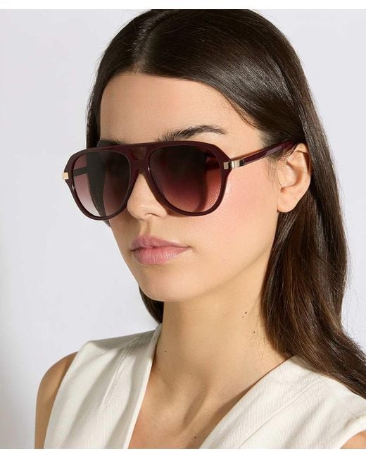 Dune Purple Glamourous Oversized Sunglasses