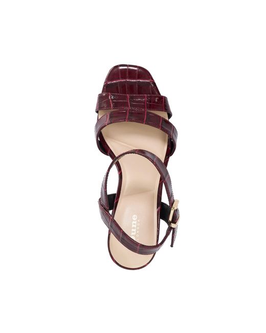 Dune Brown Manifesting Block Heel Sandals