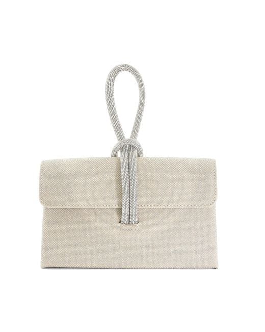 Dune Natural Brynie Diamante-Loop-Handle Grab Bag