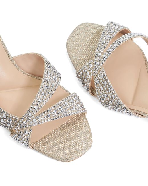 Dune Metallic Monette Cut-Out Heeled Mules