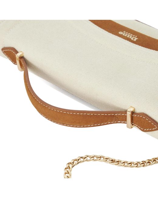 Dune White Edited Top Handle Snake-Effect Bag