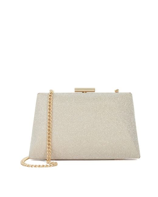 Dune Natural Bellaria Box Clutch Bag