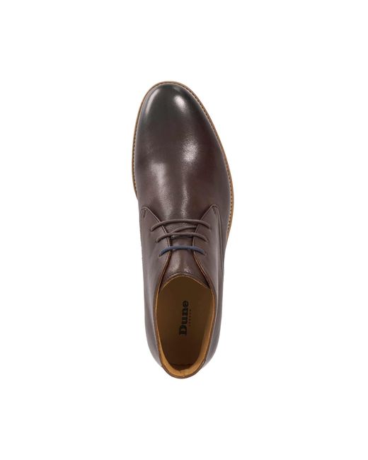 Dune Brown Millers Round Toe Lace Up Boots for men