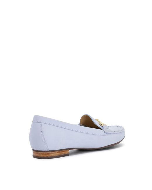 Dune White Glenniee Suede Snaffle Trim Loafers