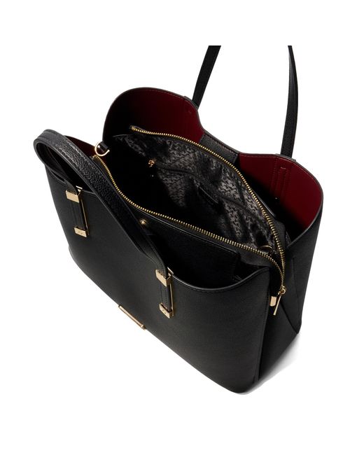 Dune Black Dorry Branded Hardware Tote Bag