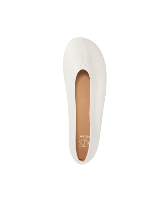 Dune White Highcut Ballet Flats