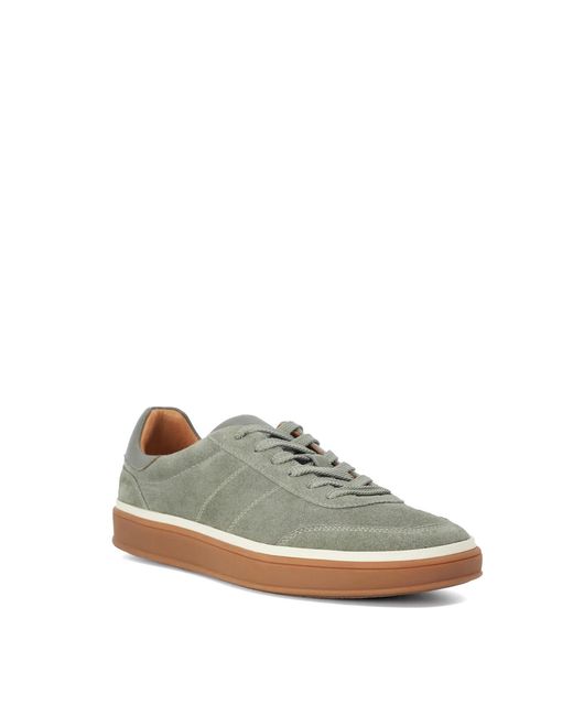 Dune Natural Tony Suede Lace-Up Trainers for men