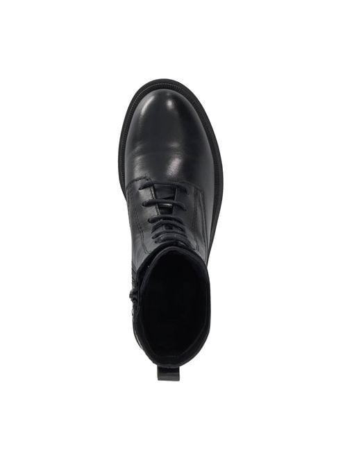 Dune Black Pion Lace-Up Ankle Boots
