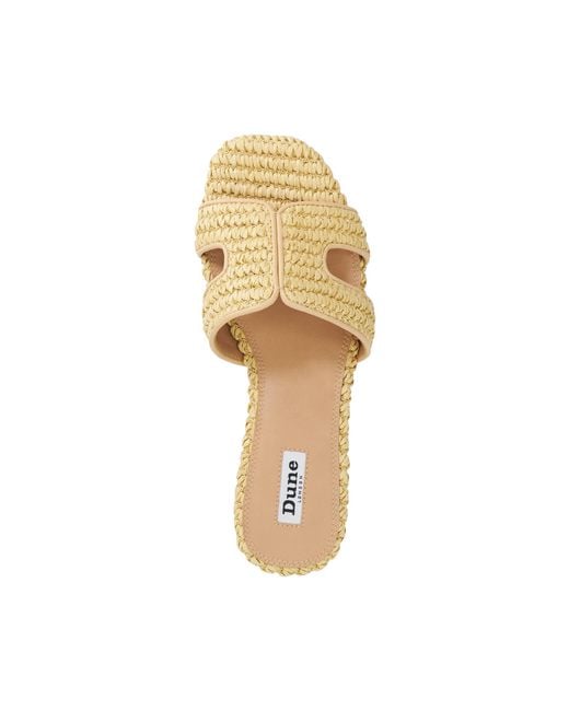Dune Natural Loupes Slider Sandals