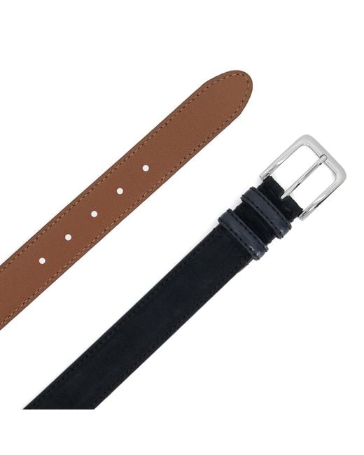 Dune Blue Overturn Suede Belt for men