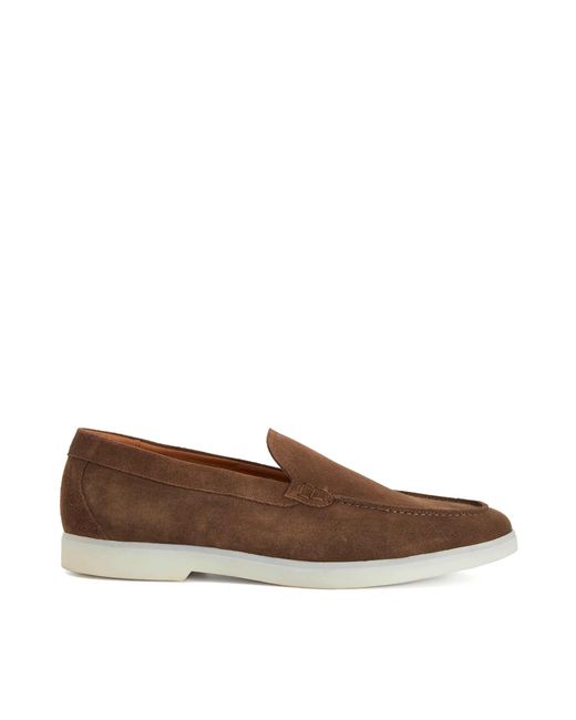 Dune Brown Boltman Suede Casual Loafers for men