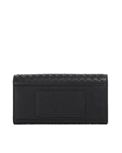 Dune Black Kokos Woven Leather Purse