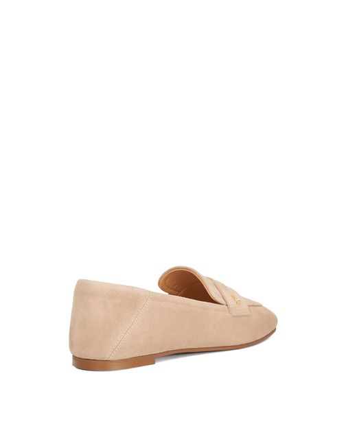 Dune Pink Glances Leather Crush Back Logo Penny Loafers