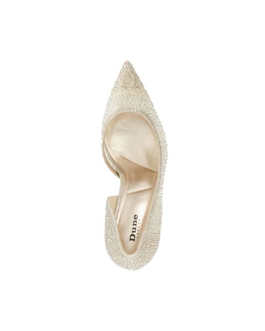 Dune Metallic Cristelle Mesh Embellished Court Shoes