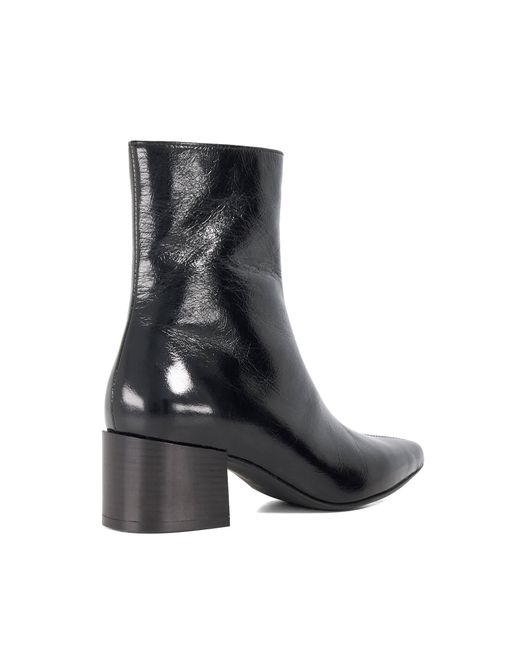 Dune Gray Pami Block Heel Ankle Boots