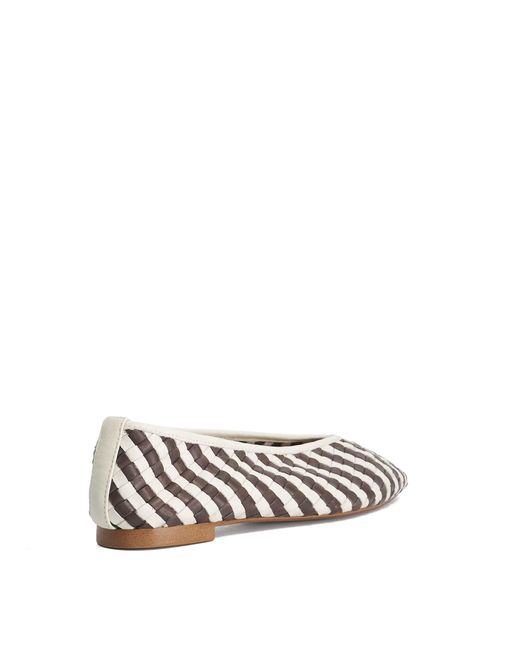 Dune Multicolor Henlee Woven Pointed Ballet Flats