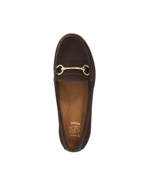 Dune Brown Wf Glenny Wide Fit Snaffle Trim Loafers