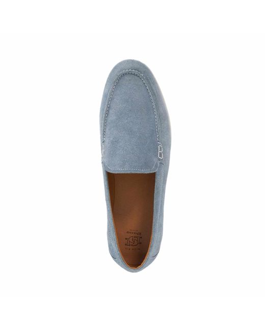 Dune Blue Boltman Suede Casual Loafers for men