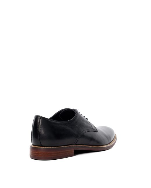 Dune Black Wf Stanleyy Natural Wood Sole Gibson Shoes for men