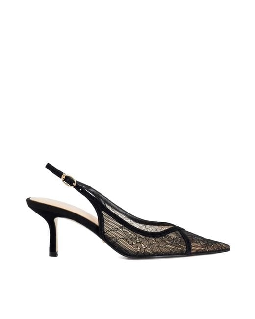 Dune Black Devinity Slingback Court Shoes