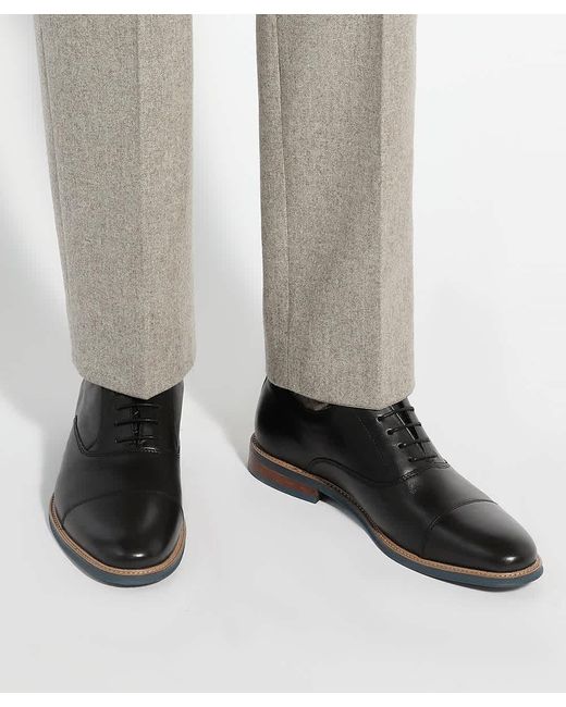 Dune Black Stanlakes Leather Lace-Up Oxford Shoes for men