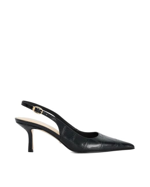 Dune Black Celise Pointed-Toe Slingback Court Shoes