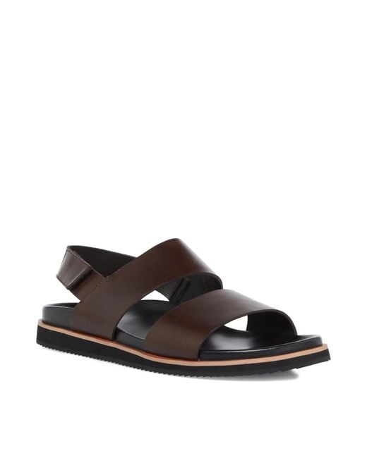 Dune Brown Idda Utilitarian Strap Sandals for men